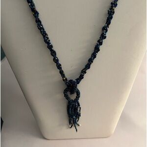 HSN Andrew Stone Himalayan Blue Bead Necklace